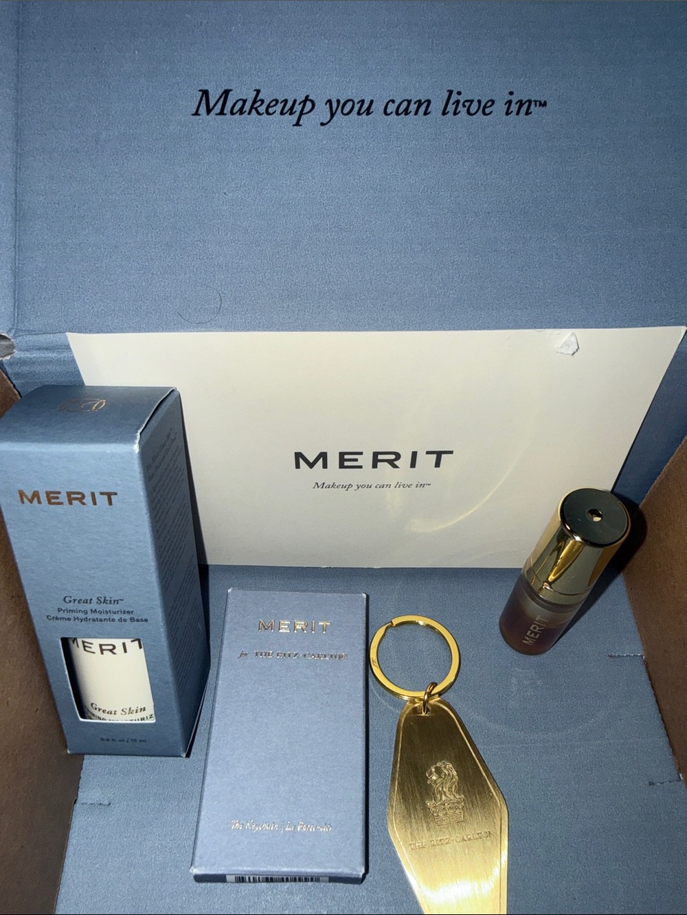 MERIT Makeup Set with Ritz Carlton Keychain in